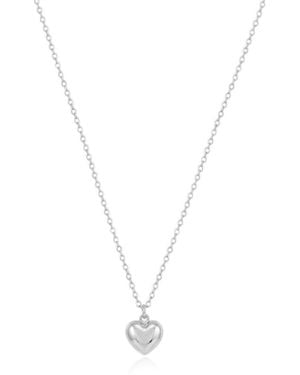 The Lovery Puffy Classic Single Heart Necklace - Metallic