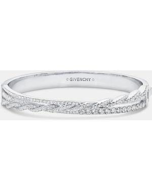 Givenchy Pave Twist Bangle Bracelet - Metallic
