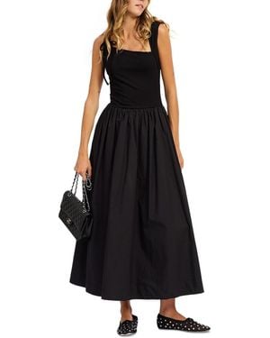 En Saison Sloane Asymmetric Neck Maxi Dress - Black