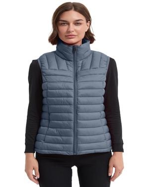 Hawke & Co. Rail Quilt Packable Puffer Vest - Blue