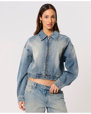 A.Brand Denim Full-zip Jacket - Blue