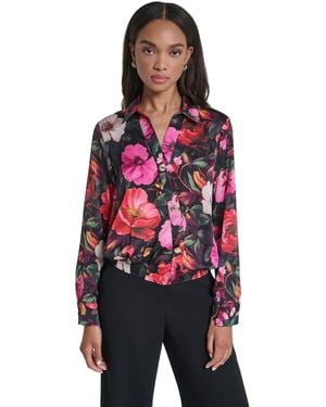KARL LAGERFELD Surplus Long-sleeve Collared Blouse