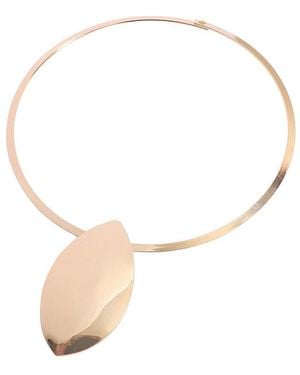 SOH Metallic Oblong Necklace - White