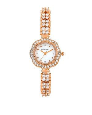 Playzoom Danecraft 18k Fine Plated Analog Watch - Metallic