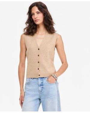 On 34th V-neck Button-front Sweater Vest - Blue