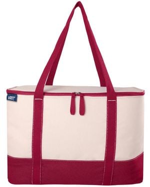 Lands' End Rectangular Large Cooler Bag Insulated 8 Gal - Red