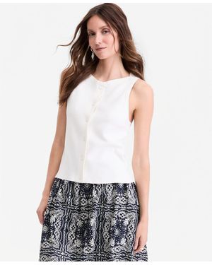 On 34th Button-front Milano Sweater Shell - White