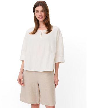 Masai Madyrentha Round Neck Oversized Blouse - White