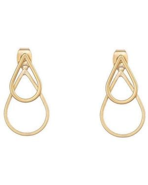 Bearfruit Jewelry Brass Tabitha Vintage Layered Earring Jackets - White