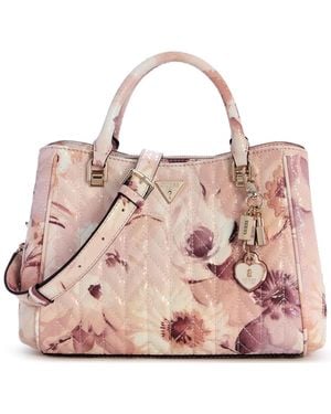 Guess Stacey Girlfriend Small Satchel Handbag - Pink