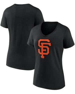 LOGO ATHLETIC San Francisco Giants V-neck T-shirt - Black