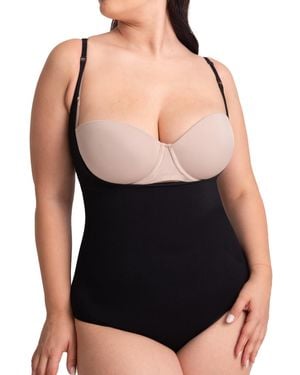 Shapermint Essentials Open Bust Bodysuit Shaper Panty 73003 - Black