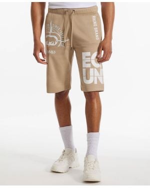 Ecko' Unltd Tackled Fleece Regular Fit Shorts - Natural