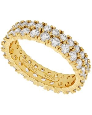 Michael Kors Cubic Zirconia Tennis Sized Ring - Metallic