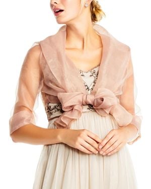 Adrianna Papell Organza Wrap Jacket - Multicolor