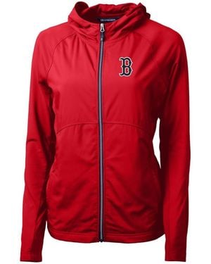 Cutter & Buck Boston Sox Adapt Eco Knit Full-zip Jacket - Red