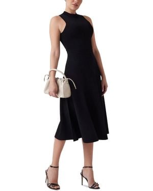 Guess Cassandra Mock Neck Sleeveless Midi Dress - Black