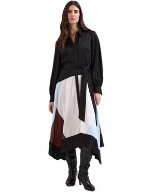 Phase Eight Samalie Satin Hanky Dress - White