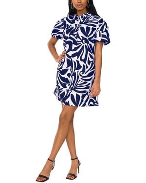 msk short sleeve beaded shift dress Mac Duggal Women's Mesh Beaded Cap Sleeve A Line Above Knee Dress