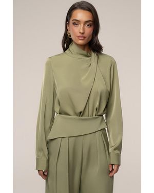 JLUXLABEL Alexa Satin Blouse - Green