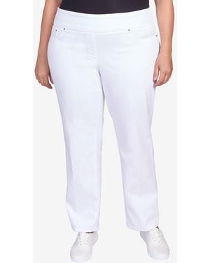 Ruby Rd. Plus Size Mid-rise Pull-on Jeans - White