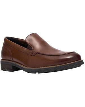 Clarks Emmet Step Leather Round-toe Loafers - Brown