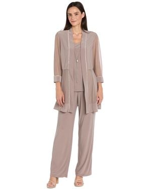 R & M Richards Layered-look Top & Pants - Multicolor