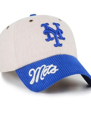 '47 Natural/royal New York Mets Rope Script Clean Up Adjustable Hat - Blue