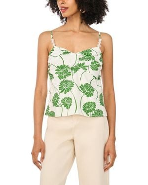 1.STATE Beaded Strap Sweetheart Neck Tank Top - Green