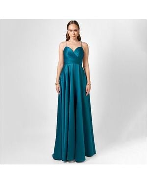 Bariano Hanna Open Back A Line Gown - Blue