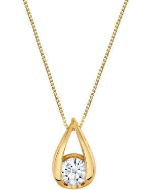 Sirena Lab Grown Diamond Pear Shape Pendant Necklace (2 Ct. T.w. - Metallic
