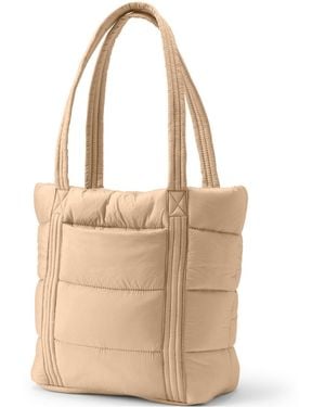 Lands' End Wanderweight Ultralight Packable Tote Bag - Natural