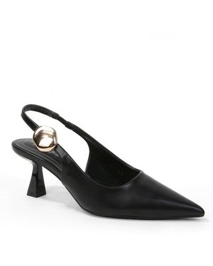 BERNESS Felina Pointed Toe Slingback Pumps - Black