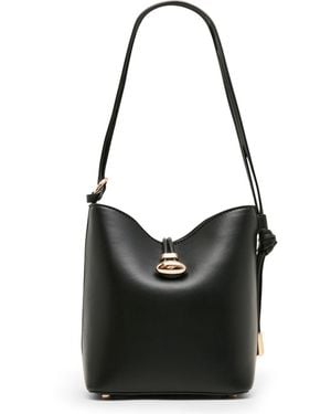 Anne Klein Mini Drawstring Bucket Handbag - Black