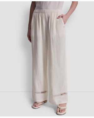 DKNY Mid Rise Drawstring Pants - Multicolor