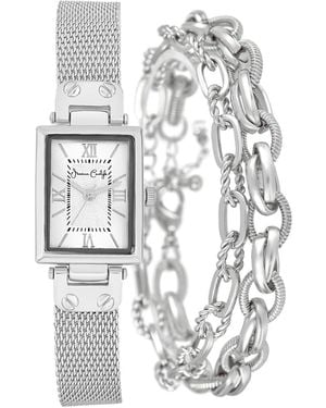 Playzoom Jessica Carlyle Metal Alloy Analog Watch - White