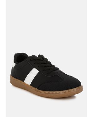 LONDON RAG Crossover Classic Lace-up Flatform Sneaker - Black
