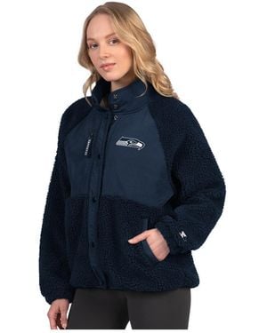 Starter Seattle Seahawks On The Ball Sherpa Jacket - Blue