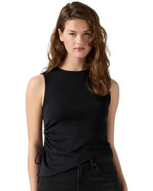 Levi's Alila Asymmetrical Ribbed-knit Tank Top - Black