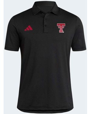 adidas Texas Tech Red Raiders Ultimate365 Stripe Polo Shirt - Black