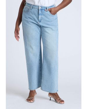Eloquii The Sparkle Naomi Straight Leg Jean - Blue