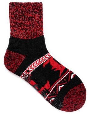 Muk Luks Game Day By Short Heat Retainer Socks - Red