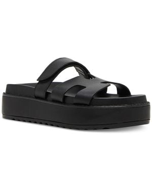 Steve Madden Bigmayven Platform Footbed Sandals - Black
