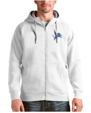 Antigua Detroit Lions Victory Full-zip Hoodie - Gray
