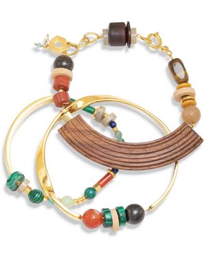 Nectar Nectar New York 18k Plated Sri Mai Tei Bangle Bracelet - White