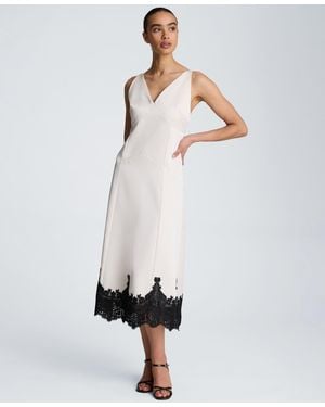 Kenneth Cole Sleeveless V-neck Midi Dress - White