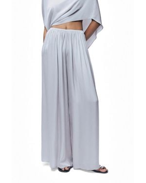 Nocturne Elasticated Wide Leg Pants - Blue