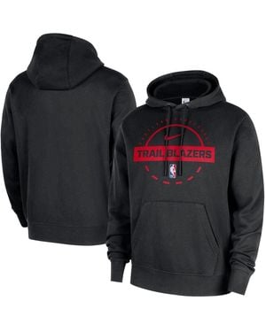 Nike Portland Trail Blazers 2025/26 Authentic Practice Club Pullover Hoodie - Black