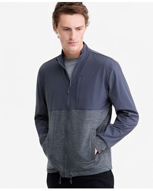 Alfani Athluxe Mock-neck Full-zip Jacket - Blue