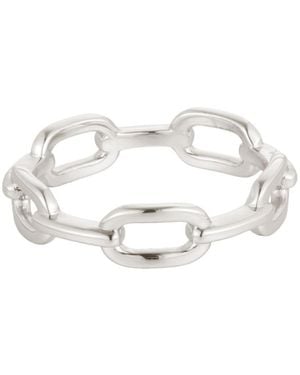 Adornia Link Band Ring - White